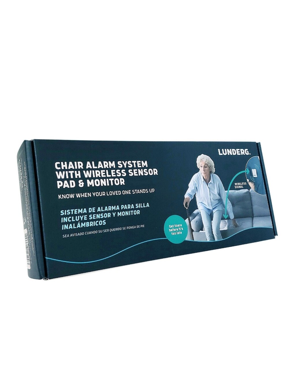 Lunderg Elderly Fall Chair Alarm System with Wireless Sensor Pad and Monitor NIB